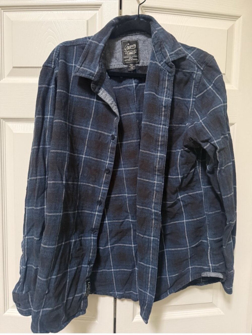 Grayers Heritage Flannel Men's L Navy Plaid